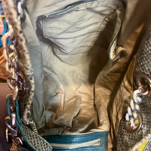 Vintage Elie Tahari crocodile leather slouch bag - Picture 5 of 6